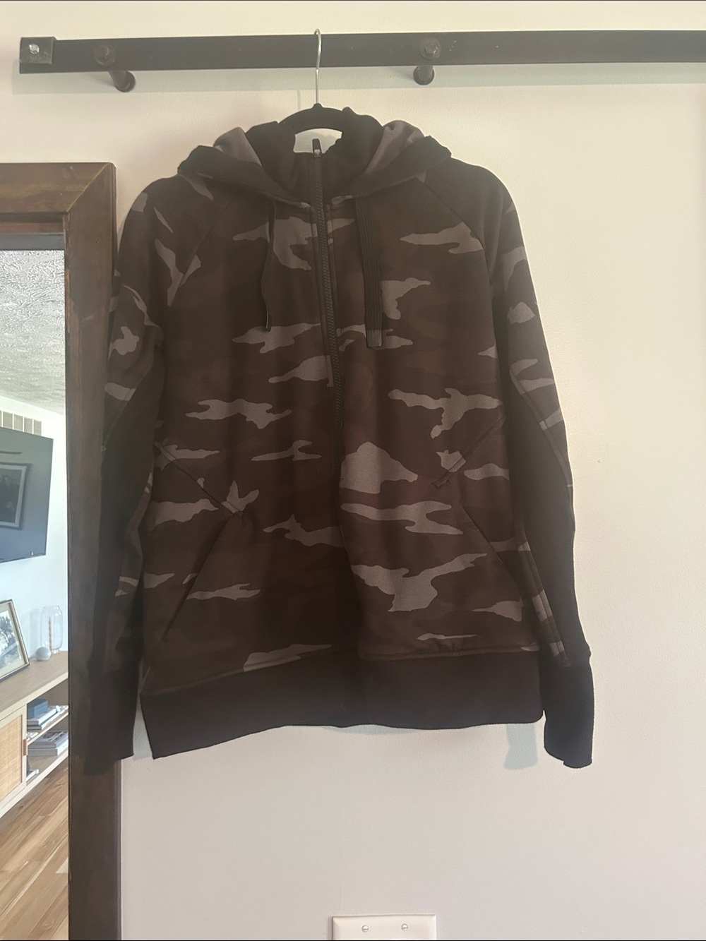 Athleta Women’s Camouflage Full-Zip Hoodie - Black/Grey